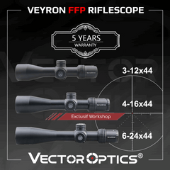 Lunette de visée Veyron 3-12x44 4-16x44 6-24x44 FFP - Vector Optics