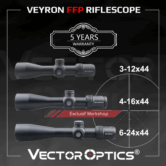 Lunette de visée Veyron 3-12x44 4-16x44 6-24x44 FFP - Vector Optics