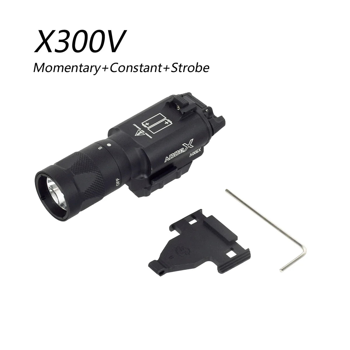 Lampe tactique type X300 / X300U pour rail 20 mm – plusieurs versions