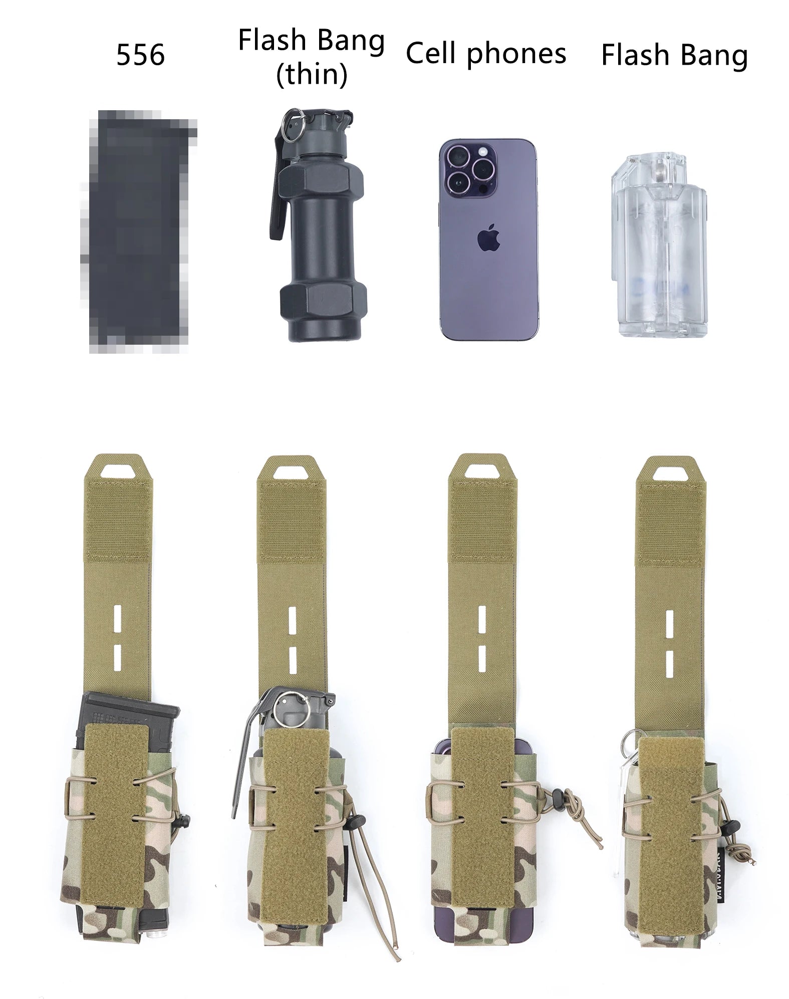 Pochette MOLLE pour accessoire cylindrique / dummy Airsoft – S / L
