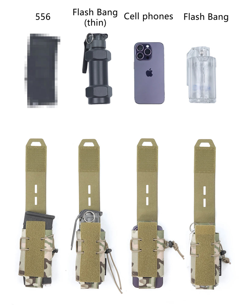 Pochette MOLLE pour accessoire cylindrique / dummy Airsoft – S / L