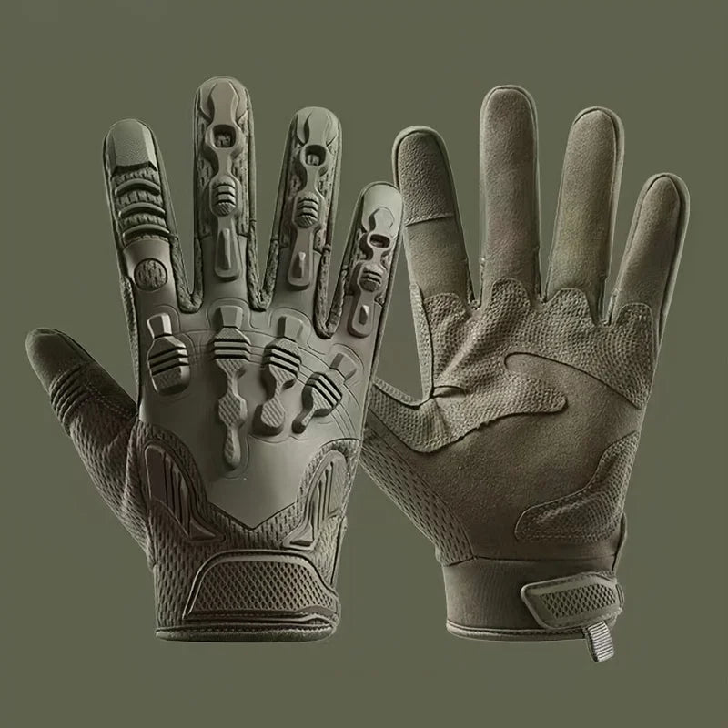 Gants tactiques à doigts complets en polyester – S à XL