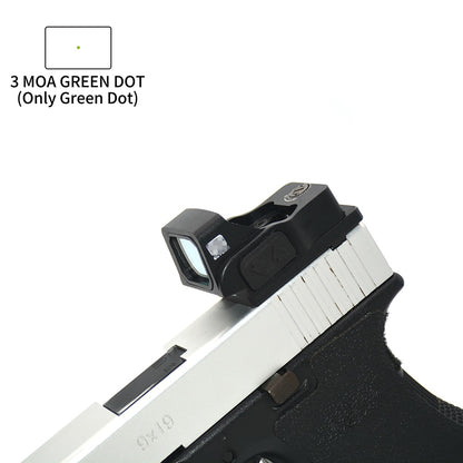 Viseur Holographiques Point Rouge ou Vert, avec monture Glock universelle