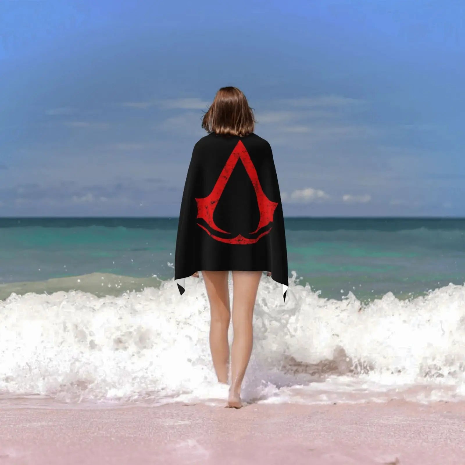 Serviette imprimée logo rouge Assassin’s Creed – 3 tailles