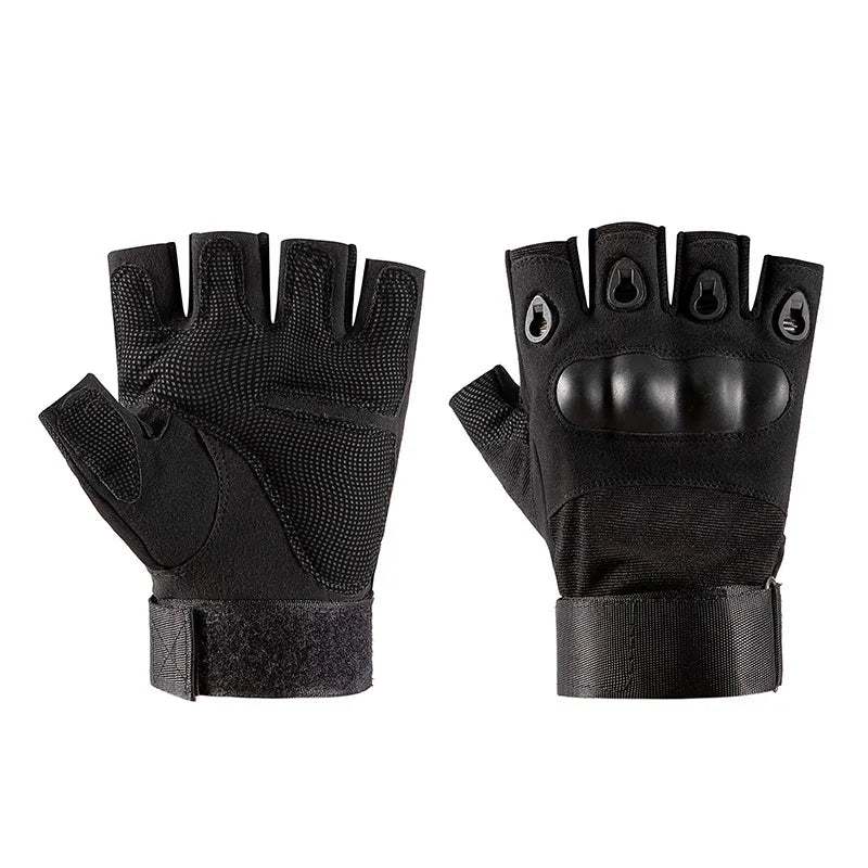 Gants tactiques demi-doigts en nylon – M à XL