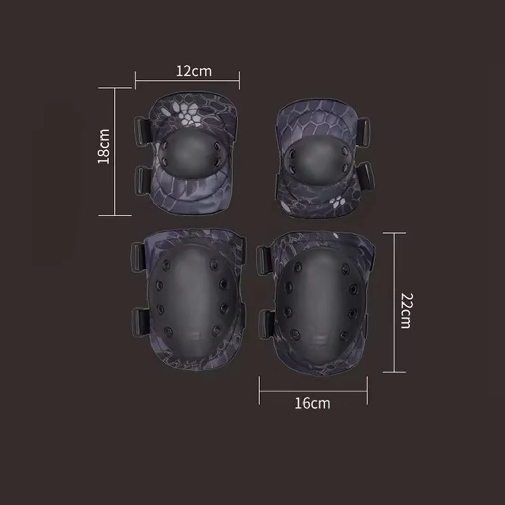 Genouillères et coudières Airsoft en EVA et TPU – Types A à H