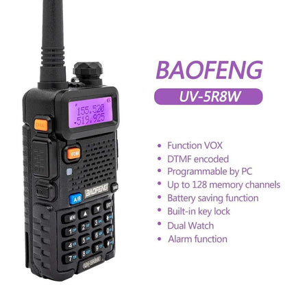 Baofeng Talkie-walkie UV 5R 5W ou 8W, radio bidirectionnelle