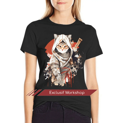 T-shirt Chat - Assassins Creed Shadow pour Femme