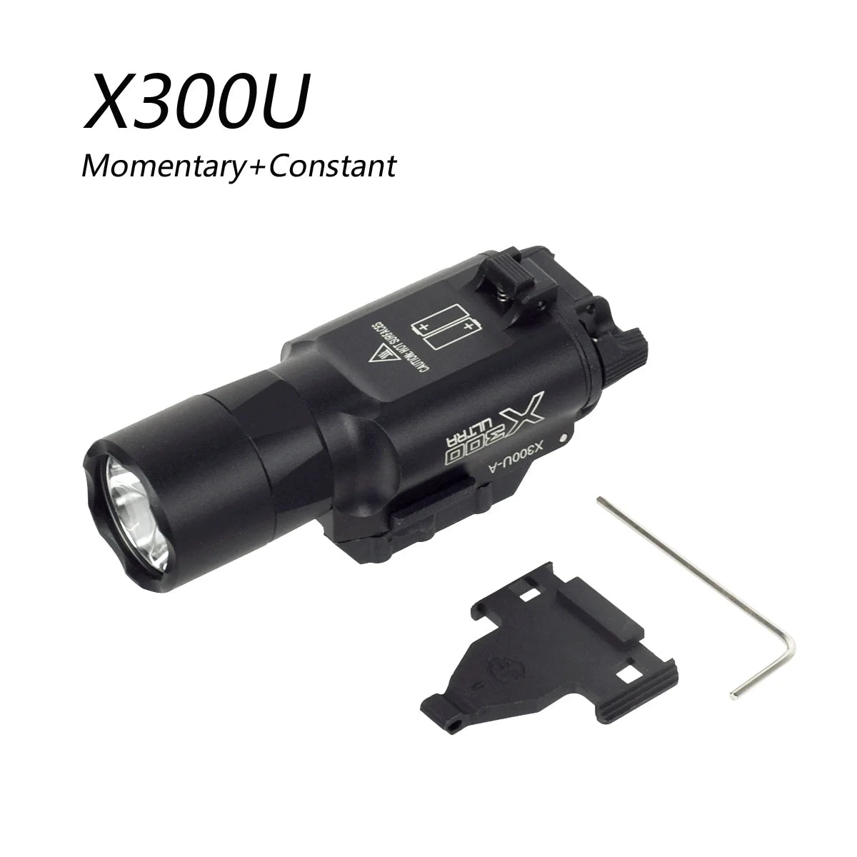 Lampe tactique type X300 / X300U pour rail 20 mm – plusieurs versions