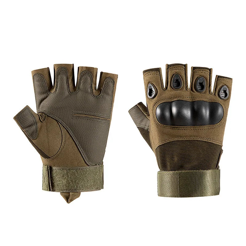 Gants tactiques demi-doigts en nylon – M à XL