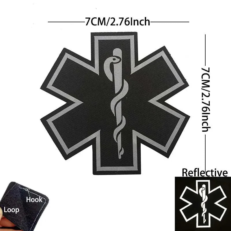 Patch médic Airsoft – 10 Serpent Noir