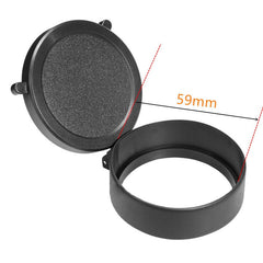 Couvre-objectif rabattable pour lunette, diamètre 25 à 69 mm
