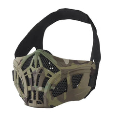 Demi-masque tactique style Scorpion avec insert silicone – Airsoft