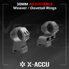 Anneaux X-ACCU 30 mm à hauteur réglable – Vector Optics