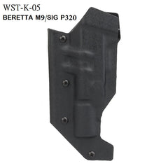Holster rigide droitier à dégagement rapide – Références K-01 à K-14