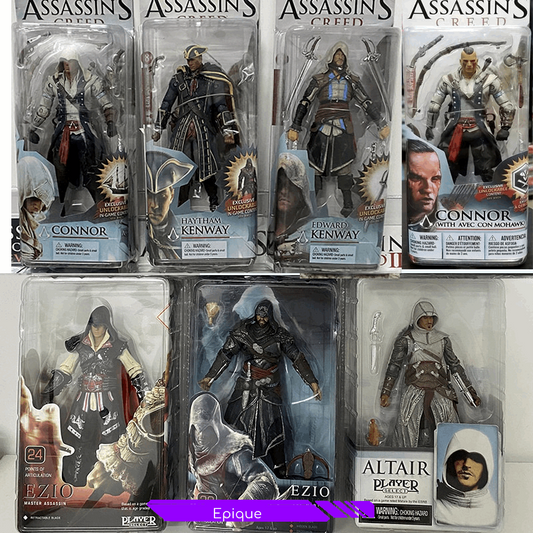 Assassin workshopAssassin workshopFigurine articuler d'Altair, Ezio, Connor ,Haytham et Edward, PVC, 15c