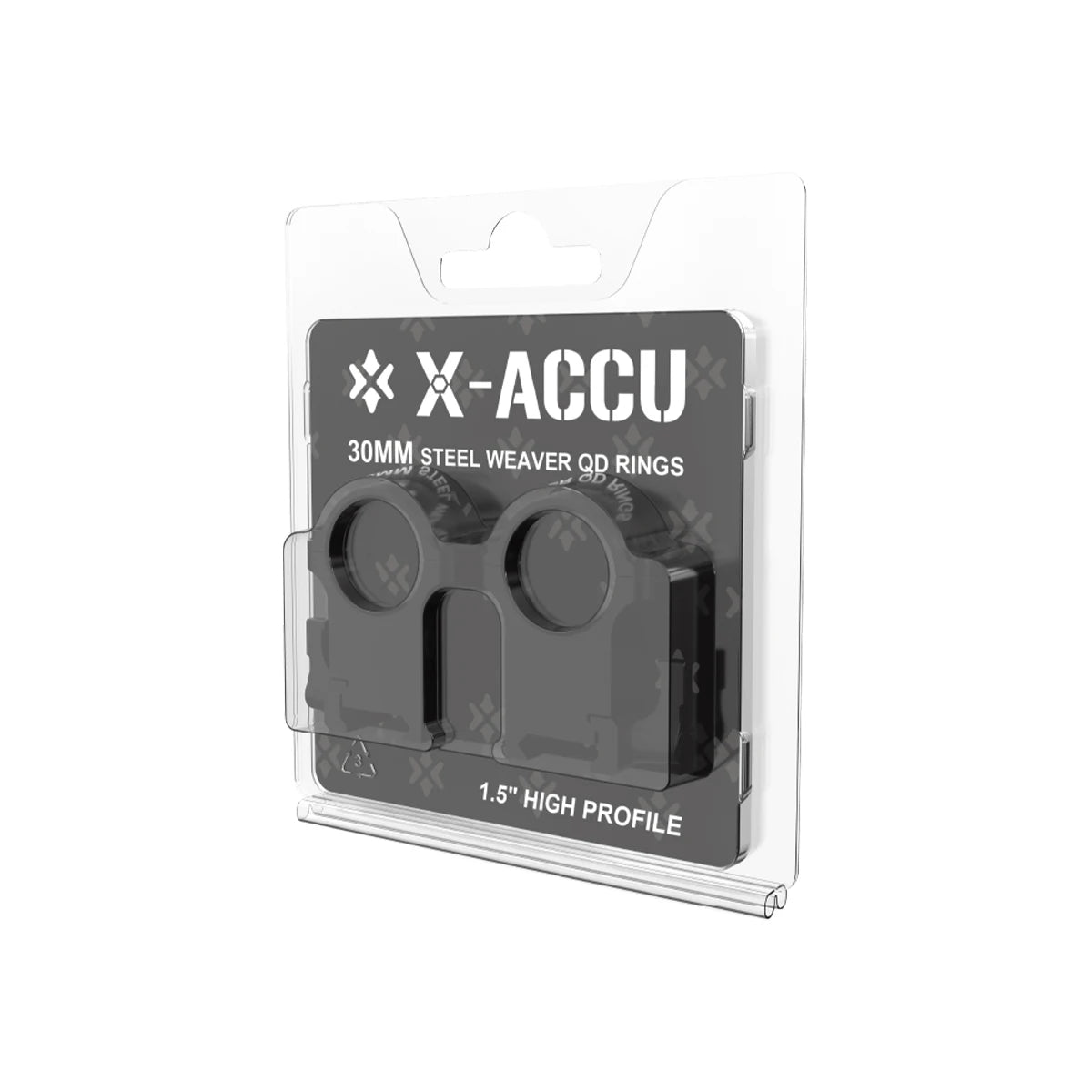 Anneaux acier QD X-ACCU pour rail 21 mm – Ø 25,4 / 30 mm