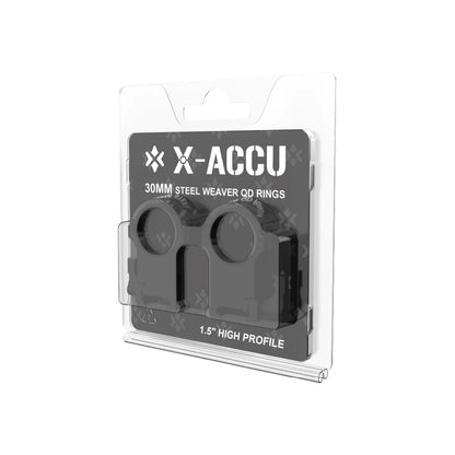 Paires d'anneaux Weaver en acier X-ACCU, 25.4mm et 30mm, avec dégagement rapide, usinés CNC - Vector Optics