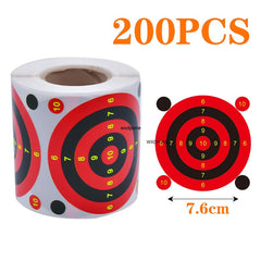 Rouleau de 200 cibles réactives autocollantes – 7,5 cm