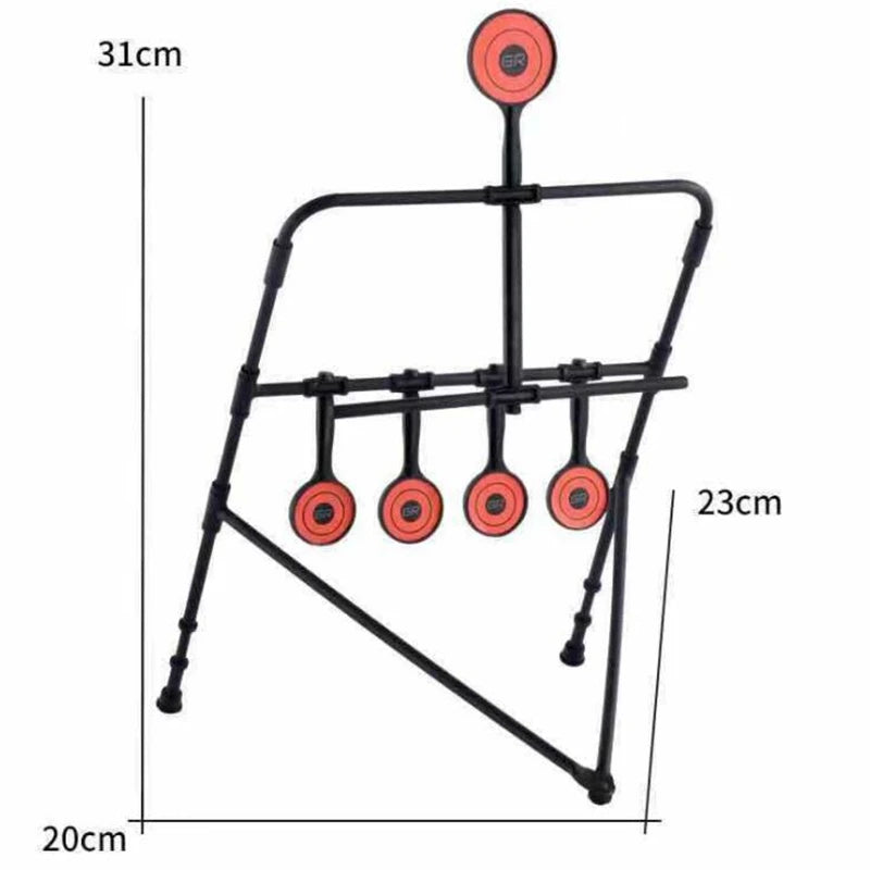 Cible Airsoft basculante 5 plateaux à réarmement