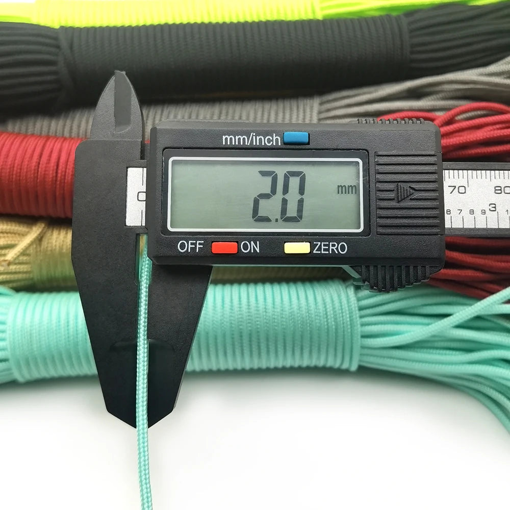 Paracorde polyester 2 mm – plusieurs longueurs et coloris
