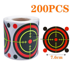 Rouleau de 200 cibles réactives autocollantes – 7,5 cm