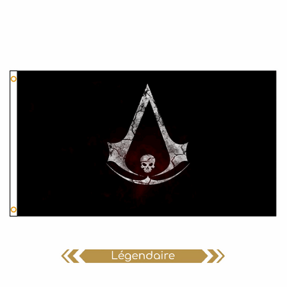 Drapeau Assassin's Creed 4 Black Flag, 90x150cm, 60x90 cm