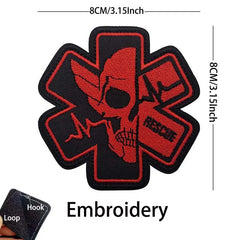 Patch médic Airsoft – 03 Étoile de vie Rouge