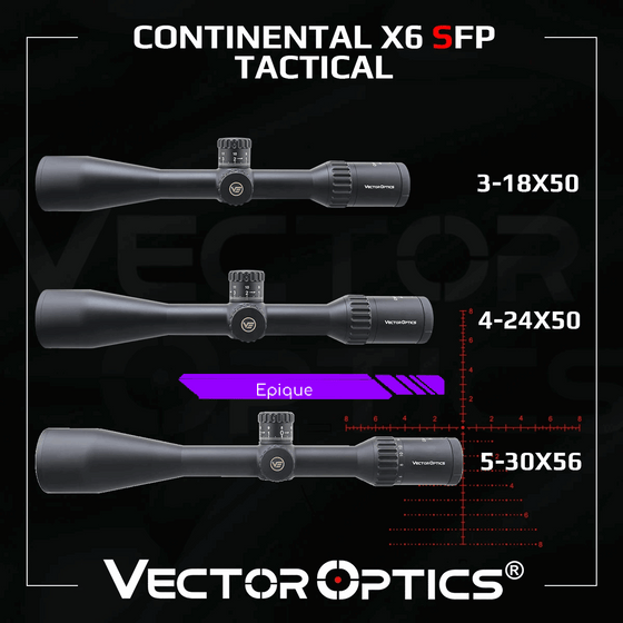 Lunette Continental SFP 3–18×50 à 5–30×56 Vector Optics – visuel 1