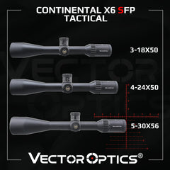 Lunette Continental SFP 3–18×50, 4–24×50 ou 5–30×56 – Vector Optics