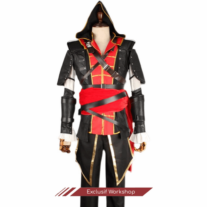 Costume Edward Kenway Version Noir et rouge Assassin's Creed IV Black flag