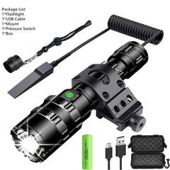 Lampe tactique LED rechargeable USB – plusieurs kits