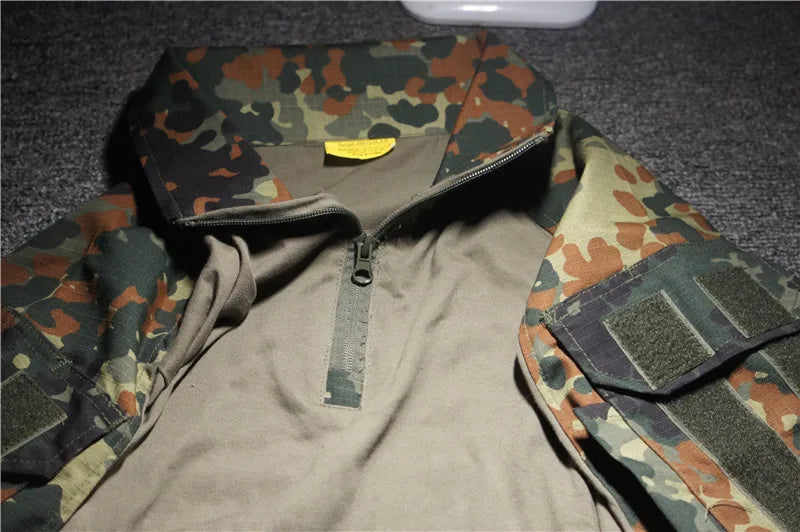 Tenue tactique camouflage – chemise et pantalon selon variante