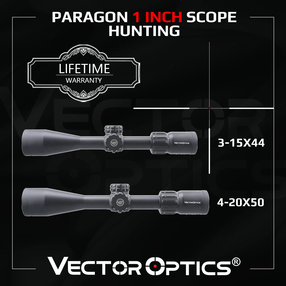 Lunette de visée Paragon 3-15x44 et 4-20x50 SFP - Vector Optics