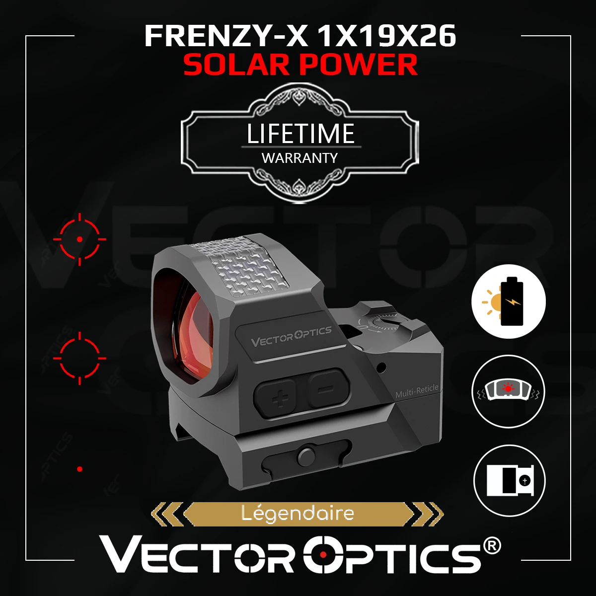 Viseur point rouge Frenzy-X 1x19x26 - Vector Optics