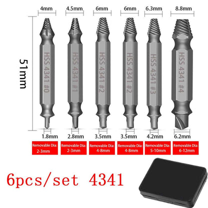 Extracteur de vis endommagé 6 pièces pour perceuse