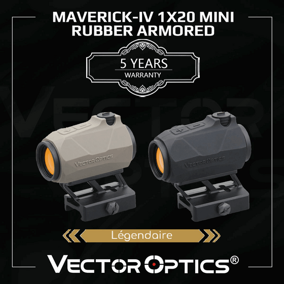 Viseur point rouge Maverick IV 1×20 gainé caoutchouc Vector Optics – visuel 1