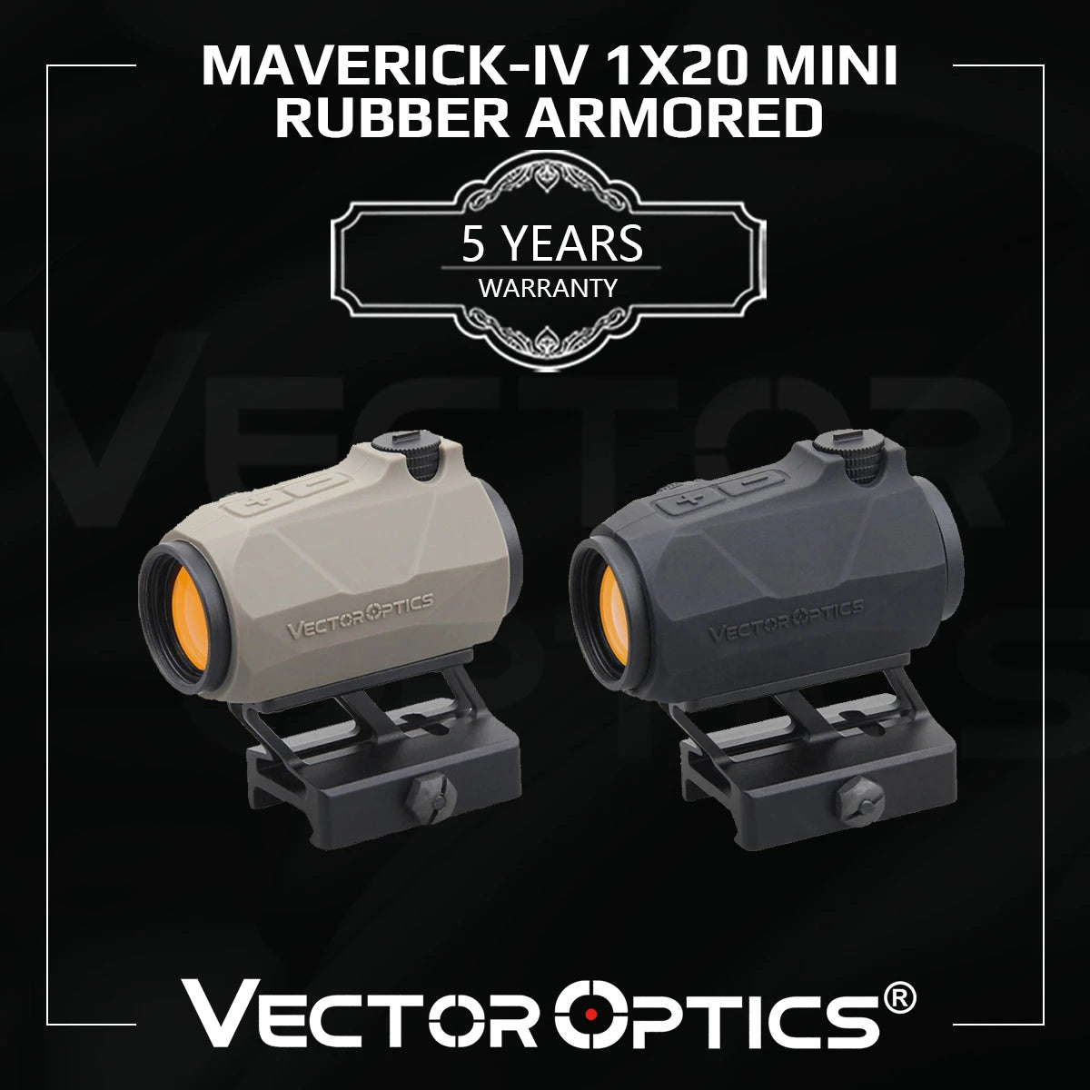 Viseur point rouge Maverick IV 1×20 gainé caoutchouc – Vector Optics