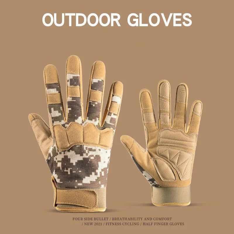 Gants tactiques Airsoft en microfibre et polyester – M à XL
