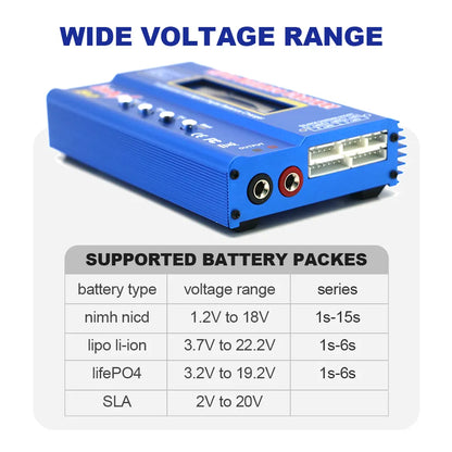 Chargeur de batterie IMAX B6 80 Watts + Adaptateur 12V / 220V