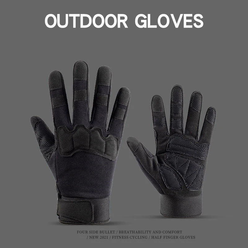 Gants tactiques Airsoft en microfibre et polyester – M à XL
