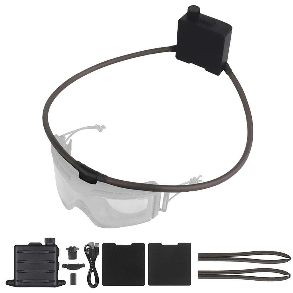 Ventilateur anti-buée USB-C pour lunettes Airsoft – YHKEMA – vue 1