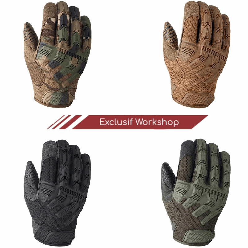 Gants tactiques, protection en caoutchouc