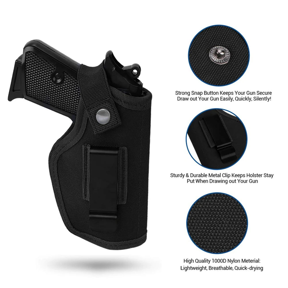 Holster universel ambidextre avec clip de ceinture