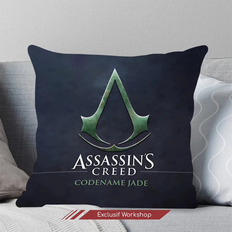 Housse de coussin Assassin's Creed Codename JADE, taie d'oreiller carrée