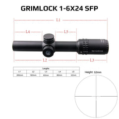 Lunette LPVO 1–4×24 ou 1–6×24, SFP/FFP – Vector Optics