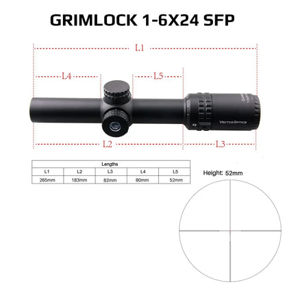 Lunette de visée 1-4x24 1-6x24 SFP/FFP LPVO - Vector Optics