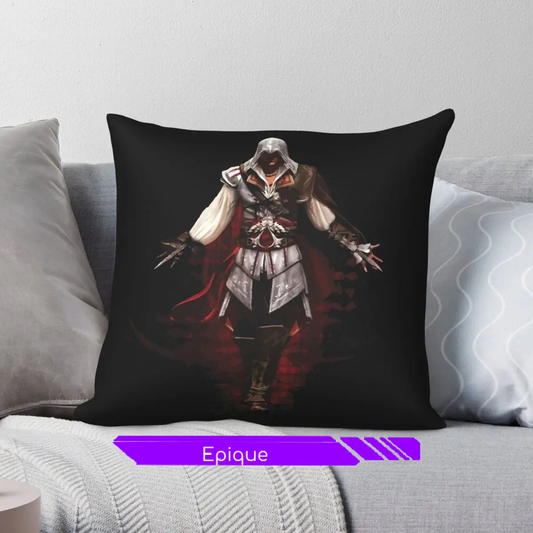 Taie d'oreiller Ezio Auditore - Assassins Creed en polyester, lin ou velours