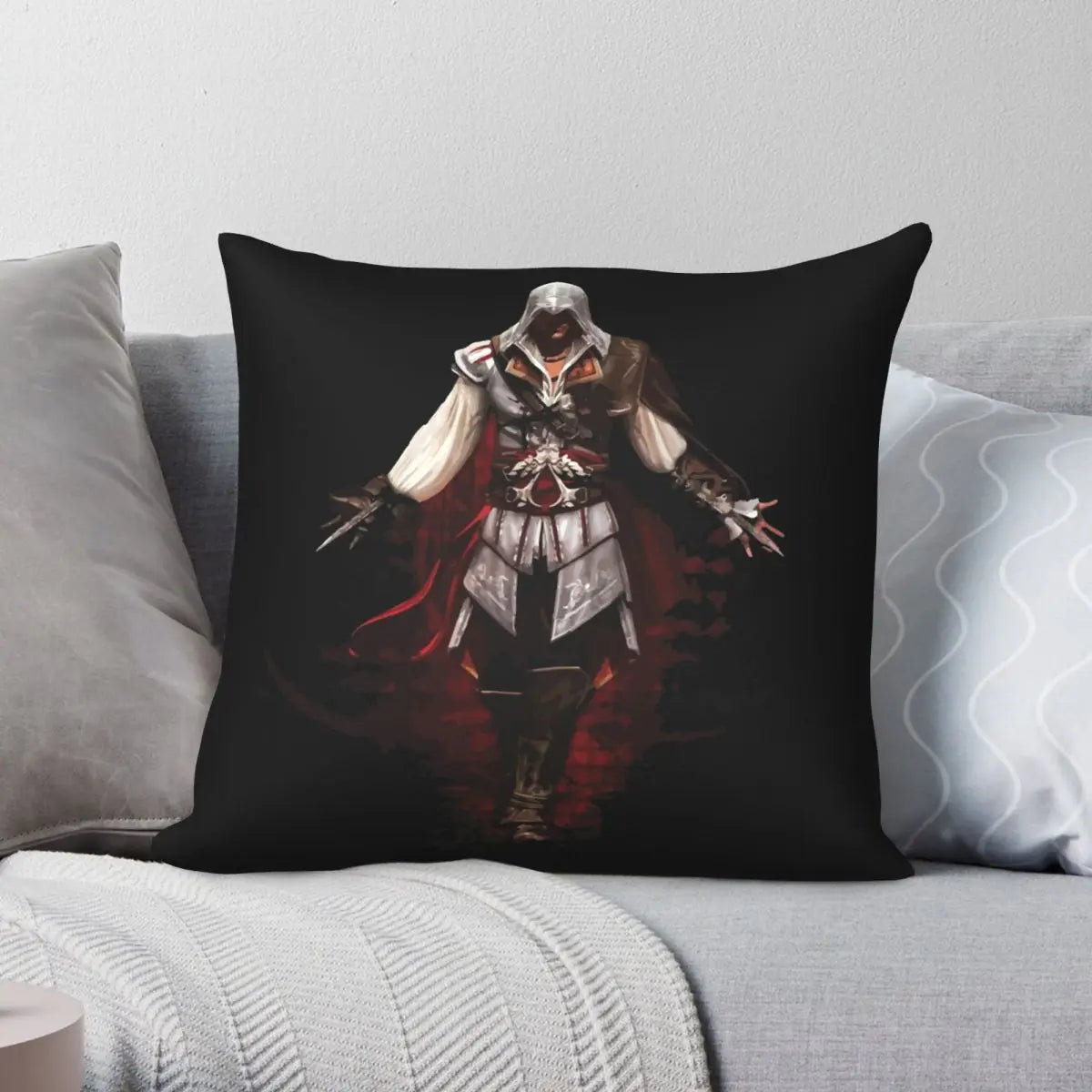 Taie d’oreiller Ezio Auditore – Polyester, lin ou velours