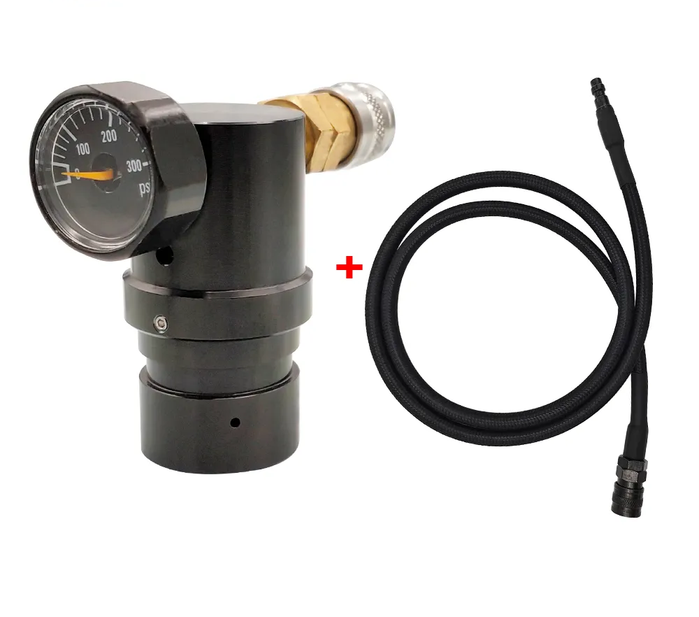 Micro-régulateur HPA 40 à 200 PSI – Options de flexible US